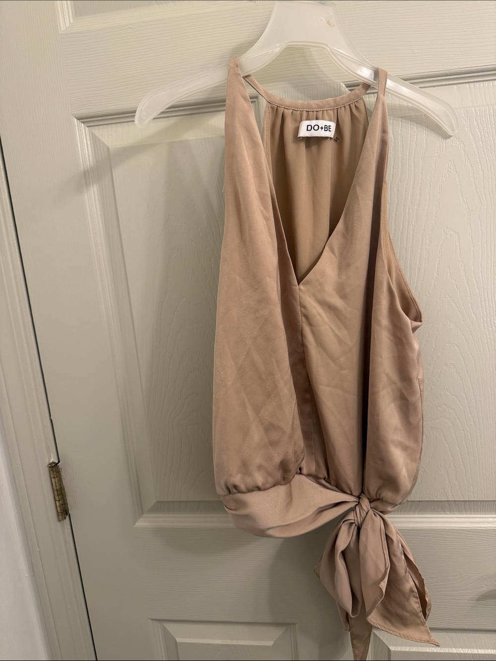 DO+BE Blush Pink Halter Tie-Front Top